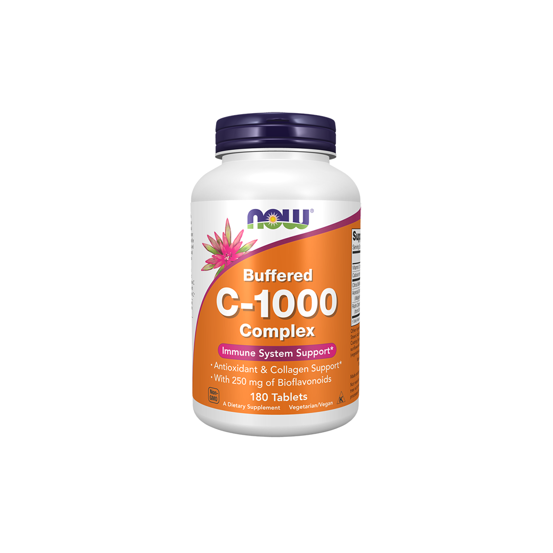 Gepufferter Vitamin C-1000-Komplex 180 Tabletten Now Foods